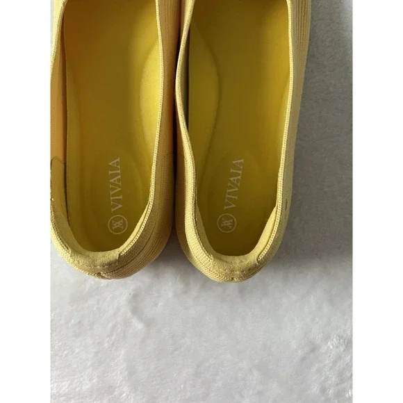 Vivaia Samantha Yellow Square Toe Classic Office Loafers Comfort Shoe 36 US6 - Picture 11 of 16